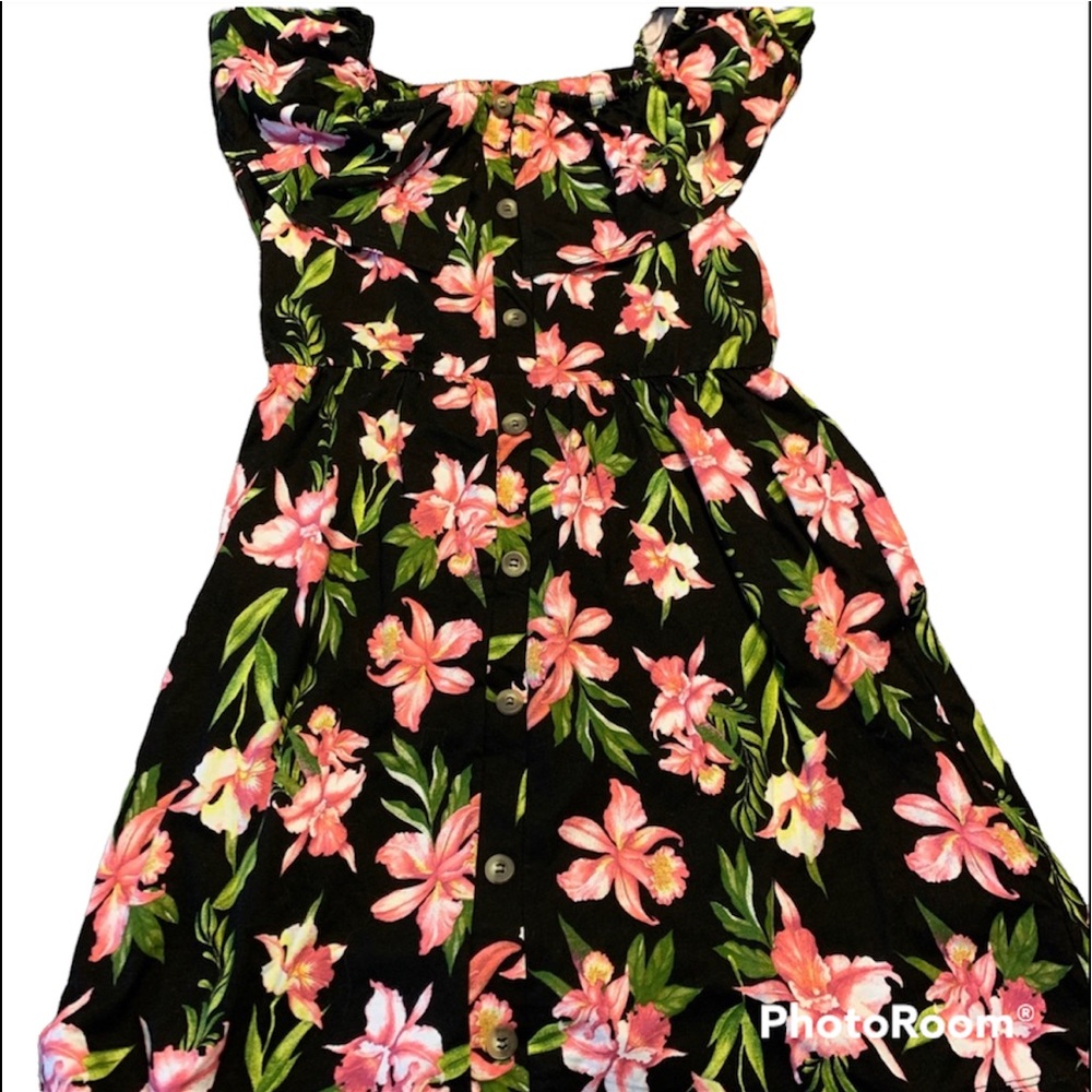 NWT ASOS Tropical Sun Dress Sz 6 Floral - Picture 1 of 7